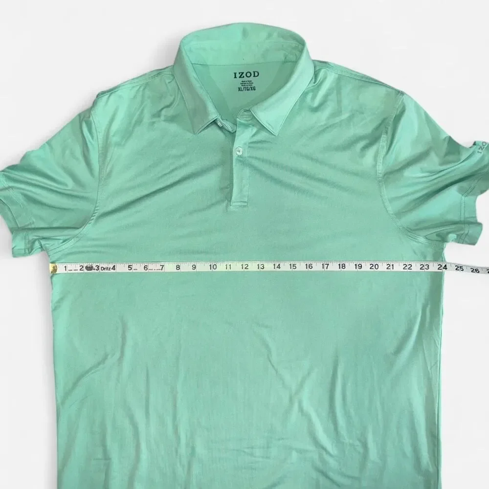 IZOD Turquoise Collared Polo Golf Shirt - Picture 6 of 7